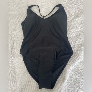 Black one piece swimsuit
